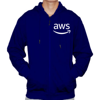 AWS Logo - 100% Polycotton Hoodie Jacket with Zipper Thumbnail